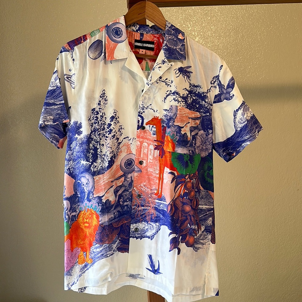 Multi colored hawaiian shirt